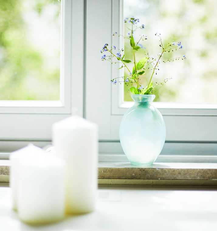 Vase vor Fenster